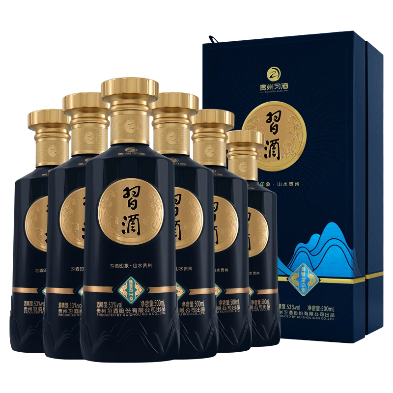 习酒【不二】习酒印象·山水贵州 酱香型白酒 53度500ml*6