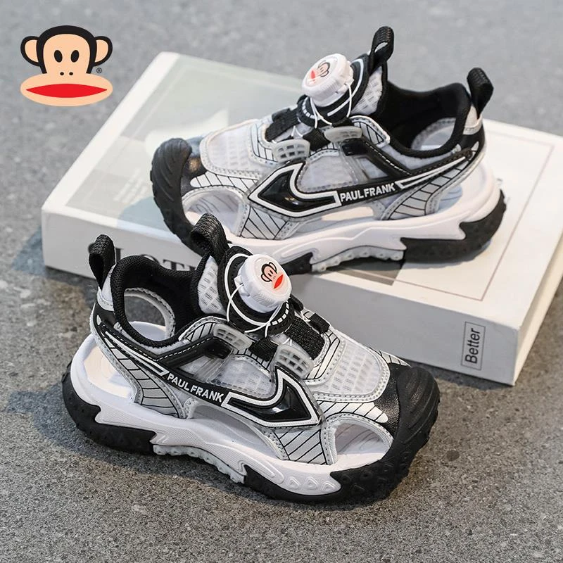 大嘴猴正品潮款童鞋夏季新款包头凉鞋儿童沙滩鞋防滑男童运动鞋子