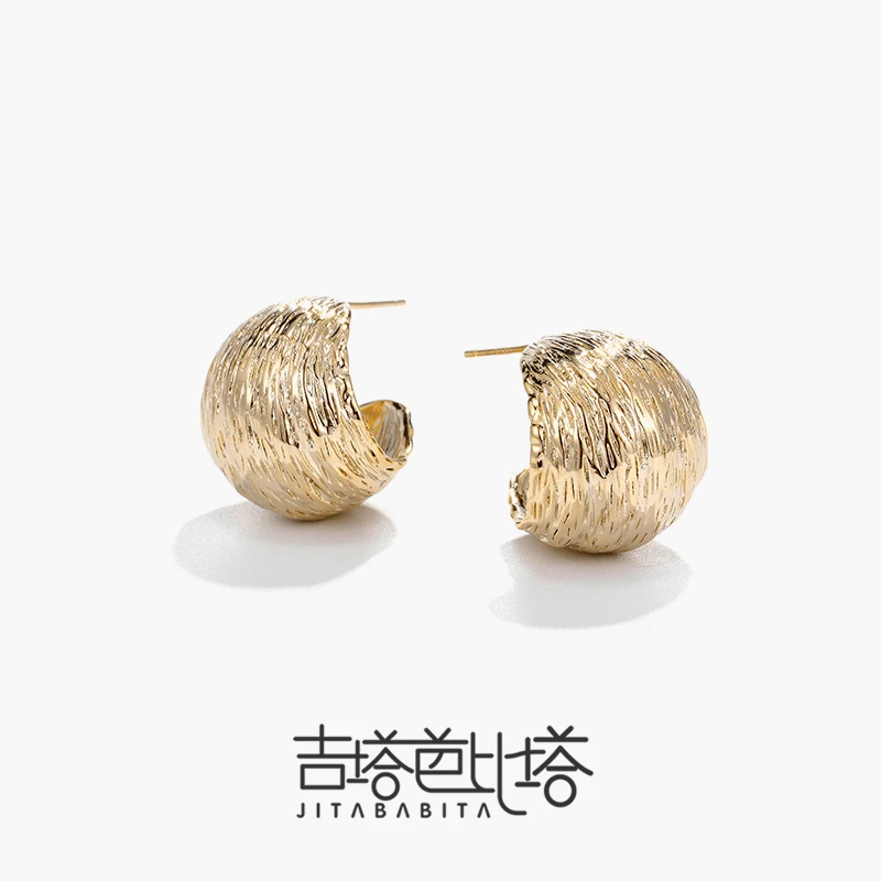 吉塔芭比塔 铜合金耳饰 小众冷淡风简约轻奢耳环饰品耳钉  TZ-137