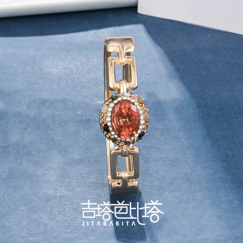 吉塔芭比塔 铜合金手镯 气质重工手工编制手镯轻奢饰品  CH-398