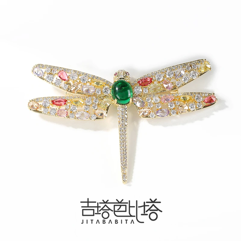 吉塔芭比塔 合金胸针 时尚高档轻奢精致缤纷蜻蜓胸花  JT-242