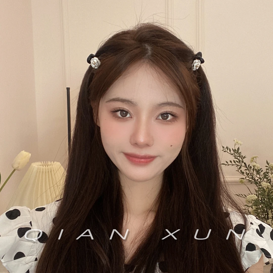 喜萌时尚百搭山茶花刘海发抓女网红公主头小抓夹质感盘发夹顶夹