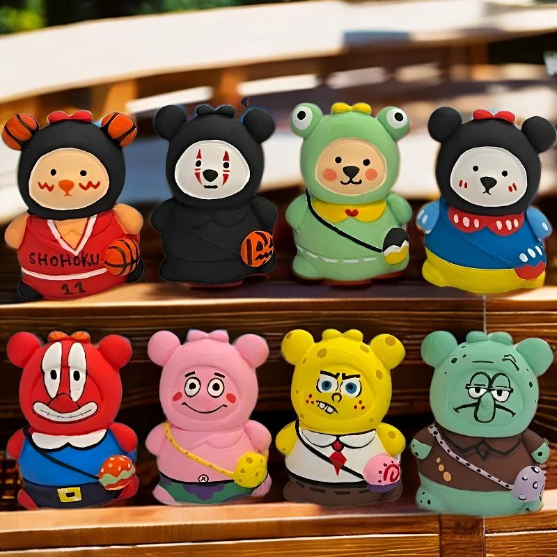 9.99元10只娃娃送颜料涂色diy白胚娃娃背包小熊儿童手工涂鸦玩具