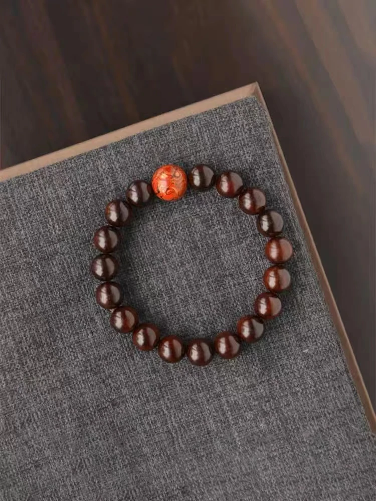 【方信】小叶1.0*18颗  配红色大漆珠