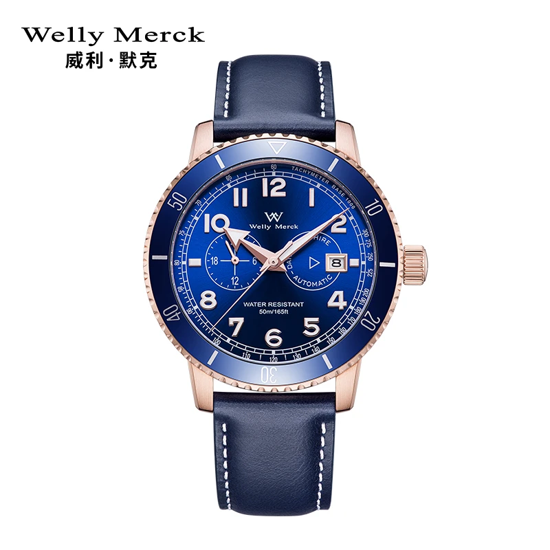 【三千说表618专属】威利默克海洋舰长系列全自动机械腕表147M