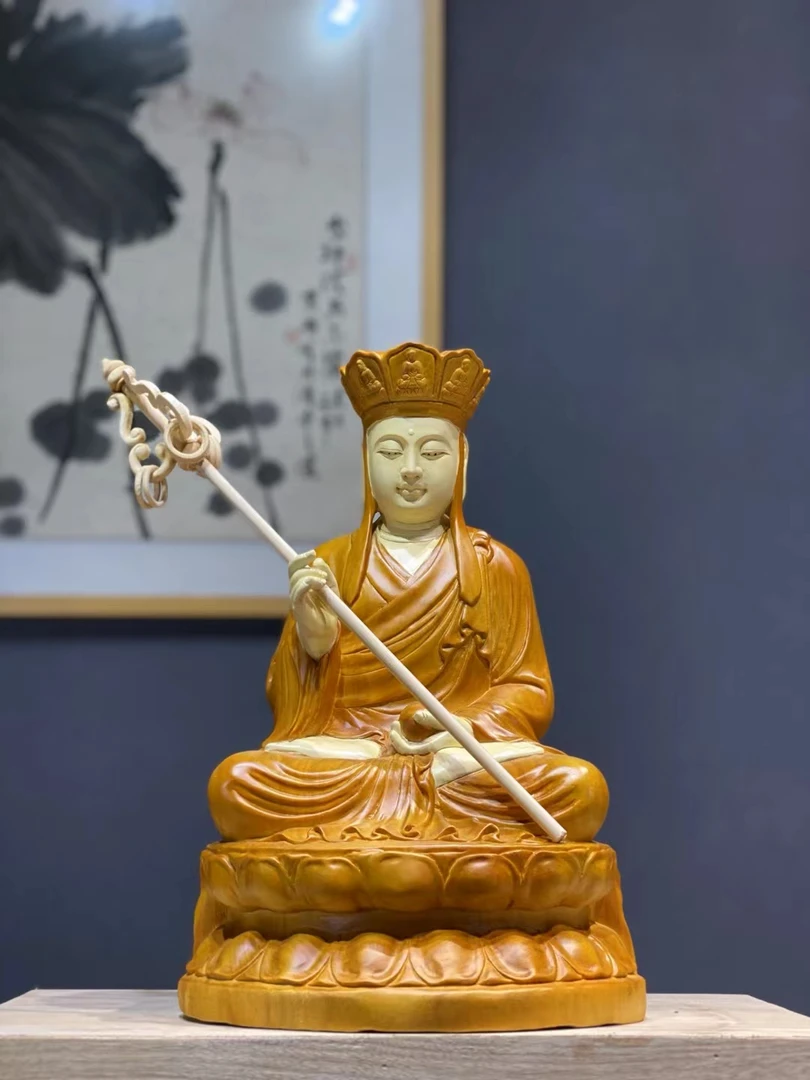 香樟木 地藏王造像 长23.宽23.高38厘米