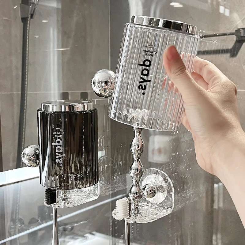 牙刷架子置物架免打孔漱口杯挂墙式刷牙杯子牙缸牙具电动牙刷挂架