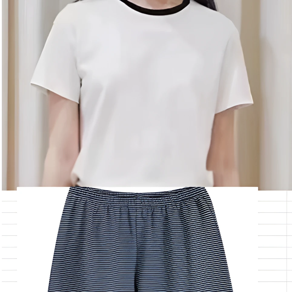 D/411338男短袖套装居家装舒适休闲简约时尚运动圆领