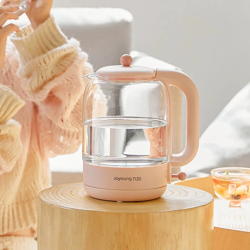 九阳烧水壶电热水壶家用玻璃开水壶自动断电304不锈钢多功能W151