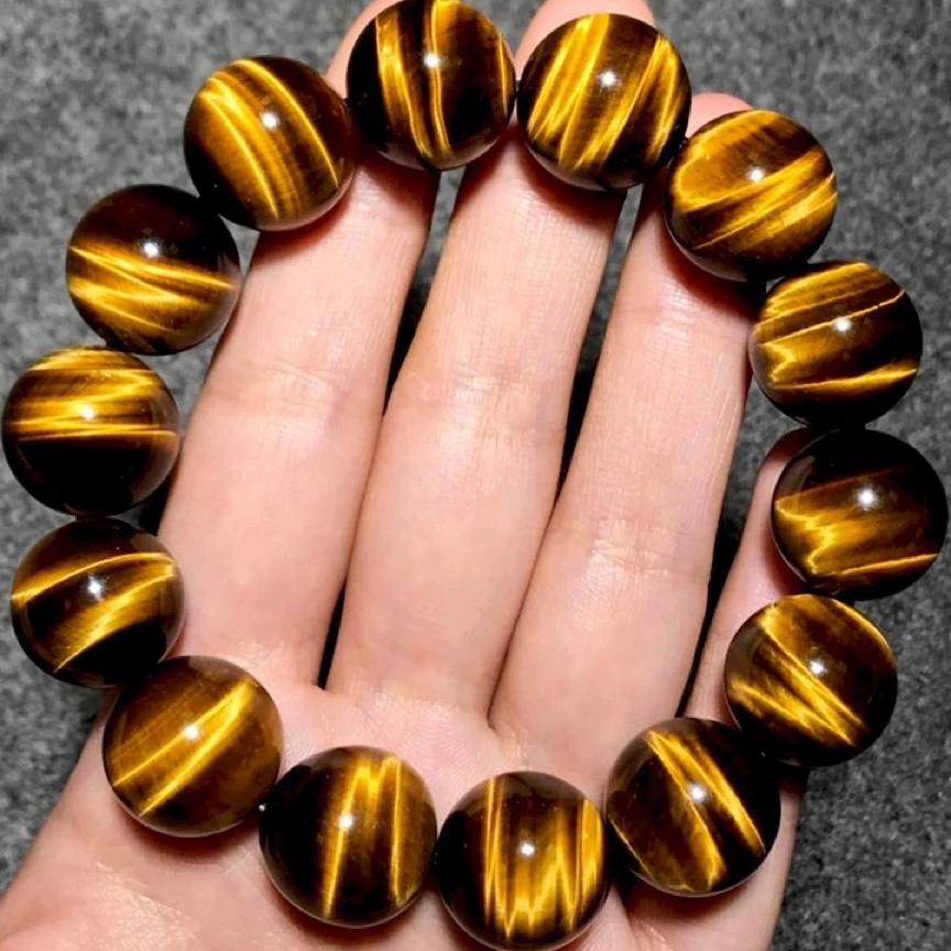 嘉尔同款 强光闪电纹虎晴石手链 情侣闺蜜手串 男女同款