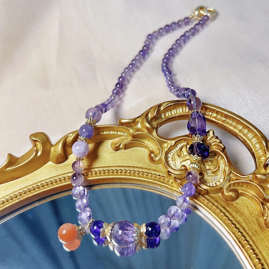 【九紫时代】项链 集齐九种紫色水晶6m 珍贵超七多样性发其一