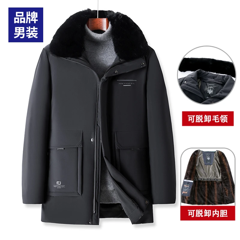 【加绒加厚可脱卸】中老年人男装棉服冬装爸爸装棉衣外套爷爷装衣服