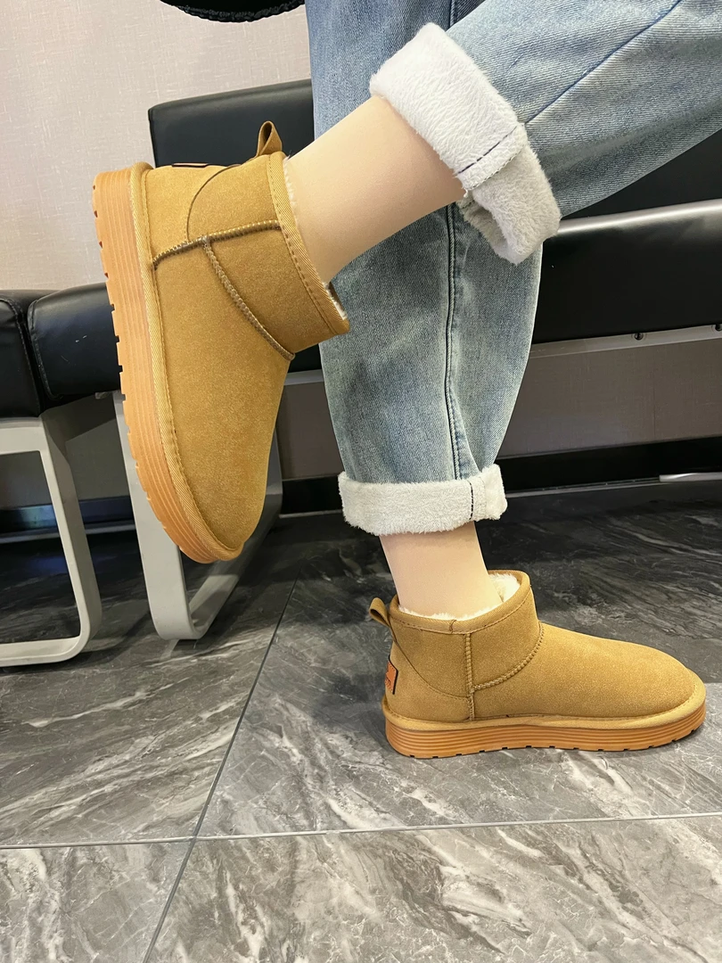 【周冬雨】同款加绒加厚冬季新款雪地靴加绒加厚保暖时尚牛筋防滑80