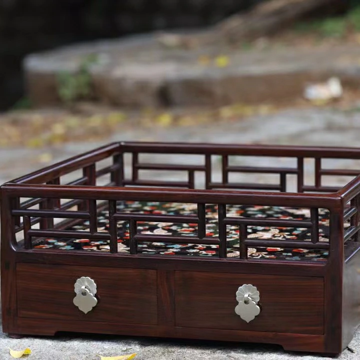 家用景泰蓝都成盘35.5/35.515.5复古明式红木家具全独板榫卯制器