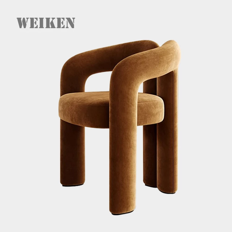 意式极简椅北欧设计师定型棉椅现代简约家用餐椅酒店别墅高档椅子