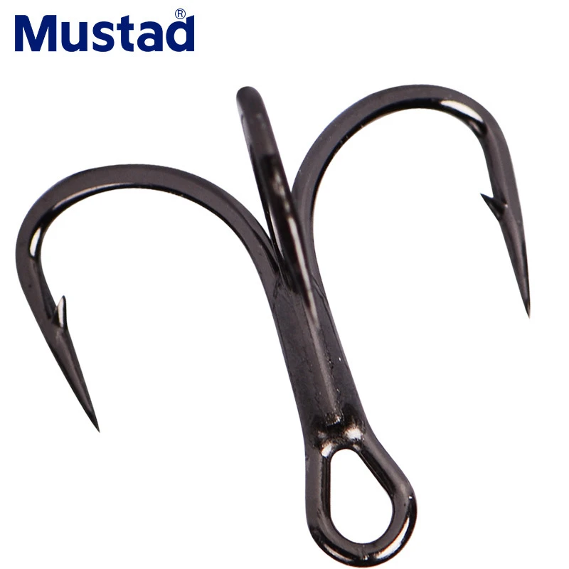 Mustad慕斯达挪威TG76NP-BN KVD三本钩2X缩短钩柄耐腐蚀渔具鱼钩