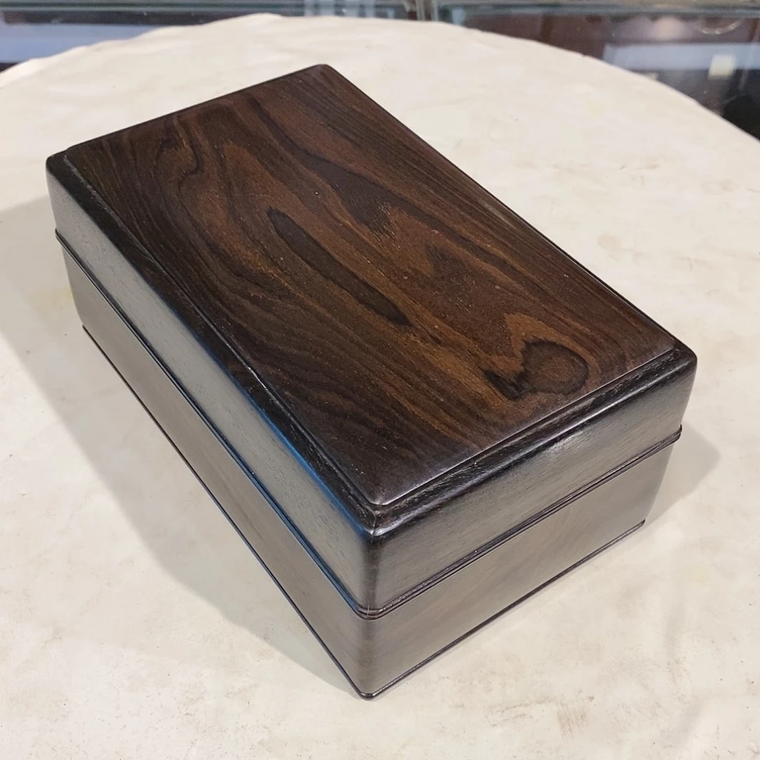 东非黑黄檀（紫光檀）独板面包盒20/12/8.8