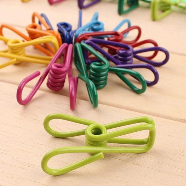 夹子多功能强力晾衣夹金属无痕防风夹便携衣夹袜夹裤夹封口夹家用