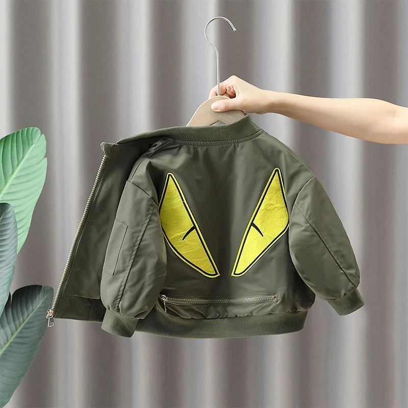 男童秋装夹克男宝春秋季新款儿童痞帅外套宝宝洋气棒球服炸街上衣