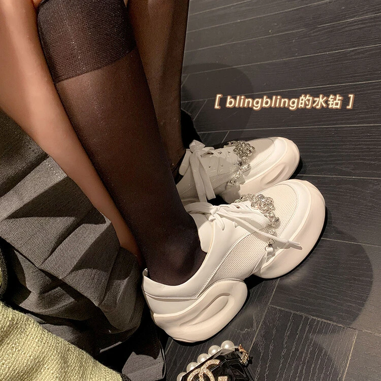 YDD/年中清仓/秋季新款通勤圆头系带厚底老爹鞋单鞋/9296