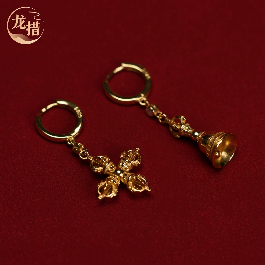 925银耳饰 【龙措设计】925银 金鈴杵耳环（多样性发货发其一）