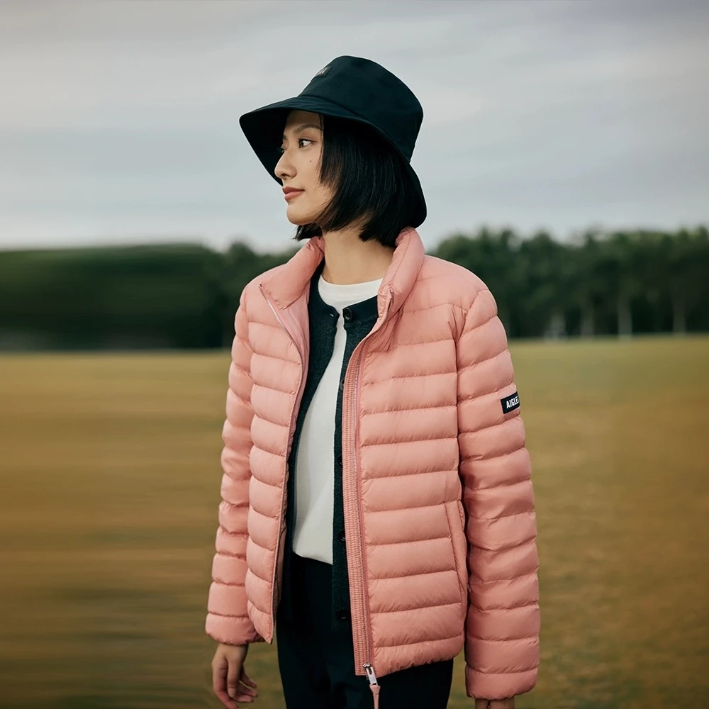 AIGLE艾高秋冬轻便WR防泼水白鹅绒保暖时尚户外羽绒服外套女AB33