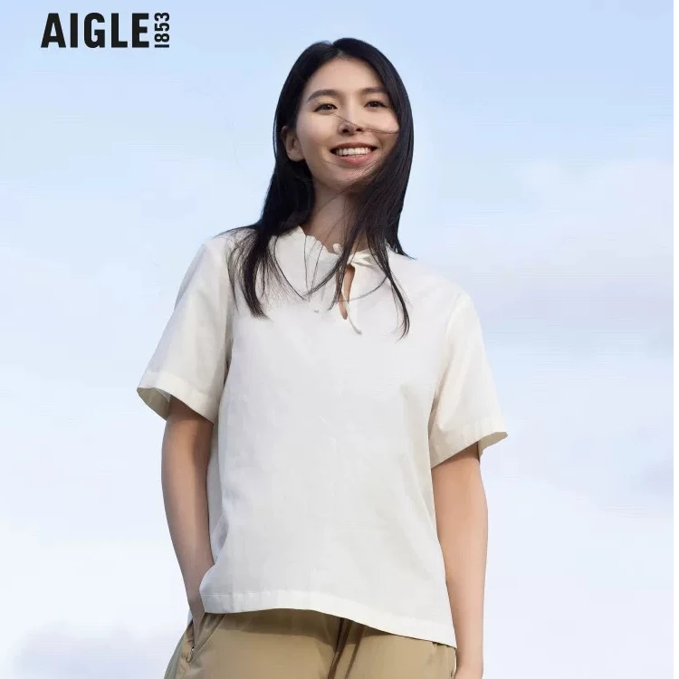 【折扣专场专享】AIGLE艾高春夏时尚女士户外舒适户外短袖衬衫AT64