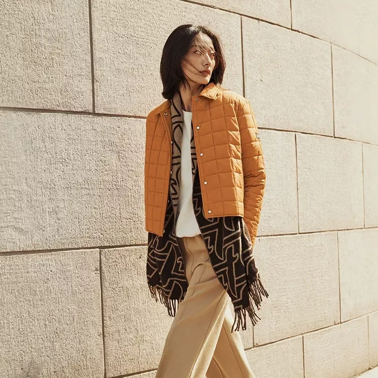 AIGLE艾高秋冬WR防泼水户外休闲短款轻薄保暖棉服外套女AO43