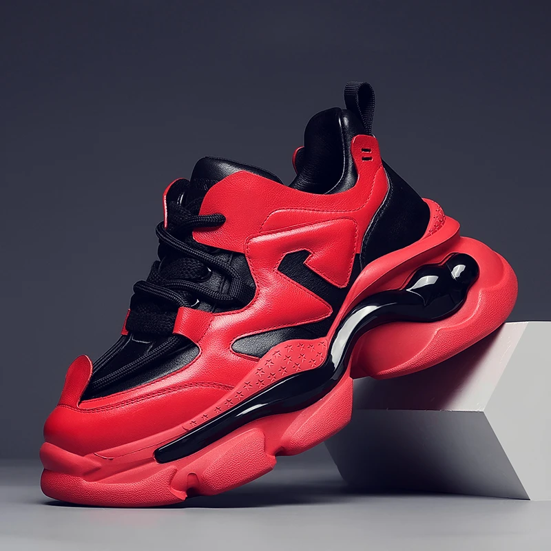 秋新款潮鞋时尚休闲鞋老爹鞋舒适厚底运动鞋潮流百搭书然星男鞋