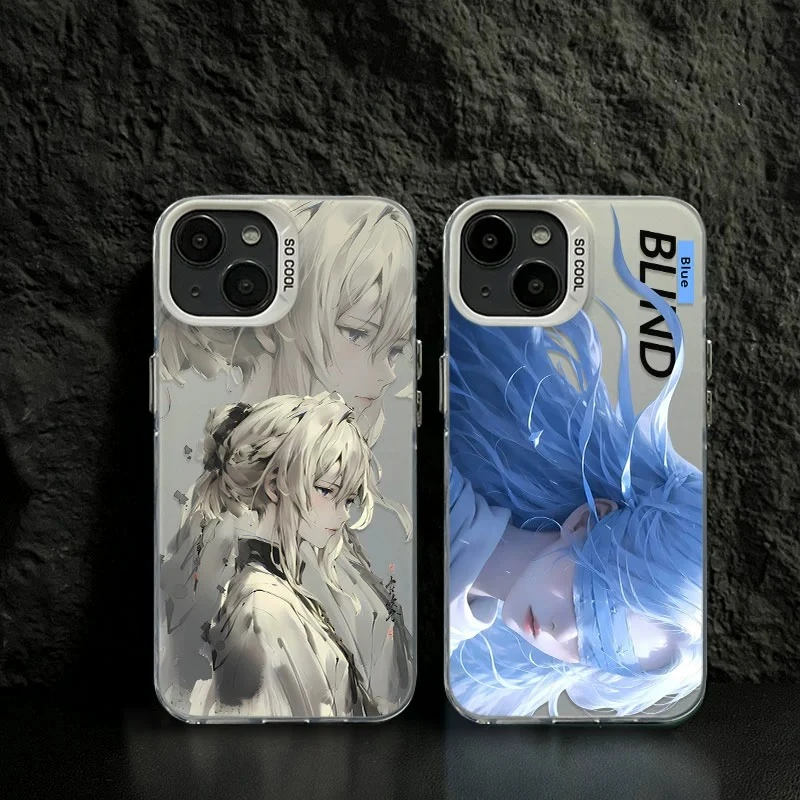 蒙面少女适用苹果/VIVO/OPPO/小米/荣耀全包动漫高级感防摔镭射壳