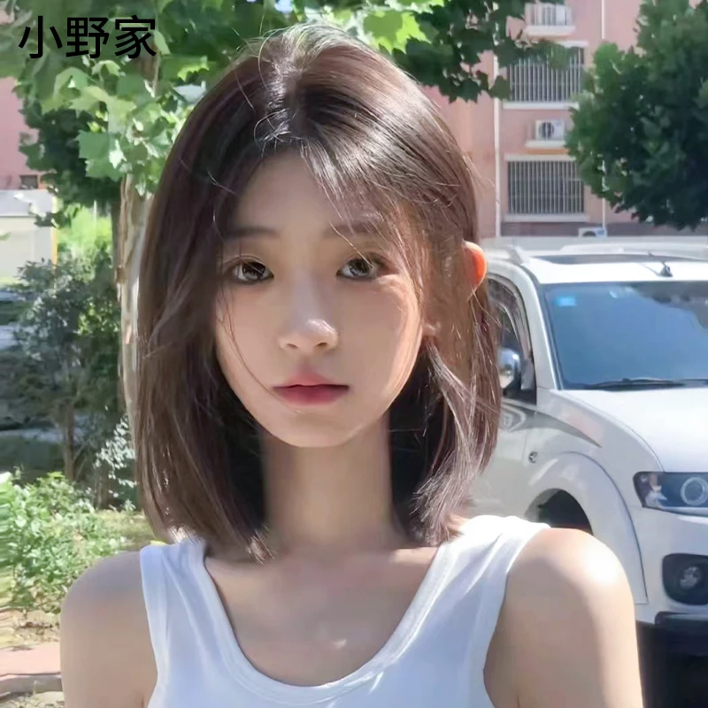 【韩式波波头】小野家全真发女时尚自然气质短发蓬松夏季清爽全头套