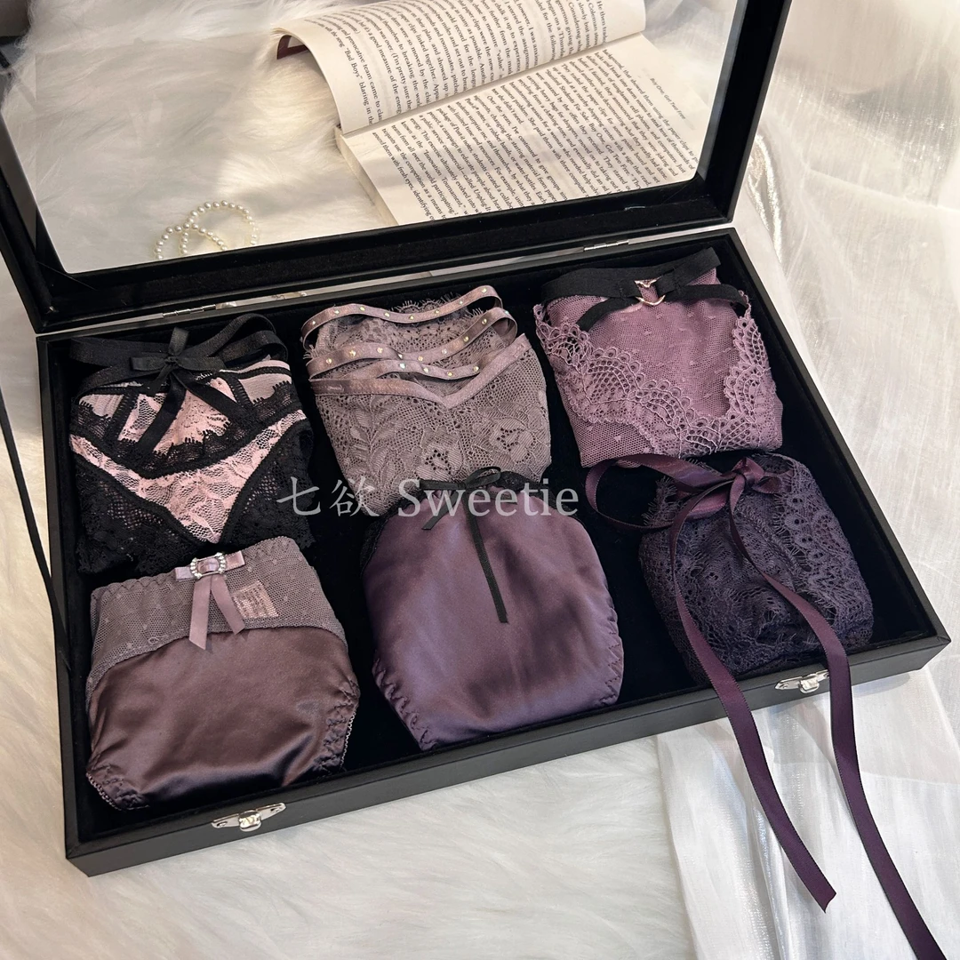Sweetie/ 【紫气东来】蕾丝紫色组合内裤