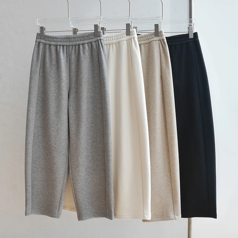 【朵儿studio】“加绒大王裤”加厚摇粒绒！不挑腿型！遮胯休闲裤 D576