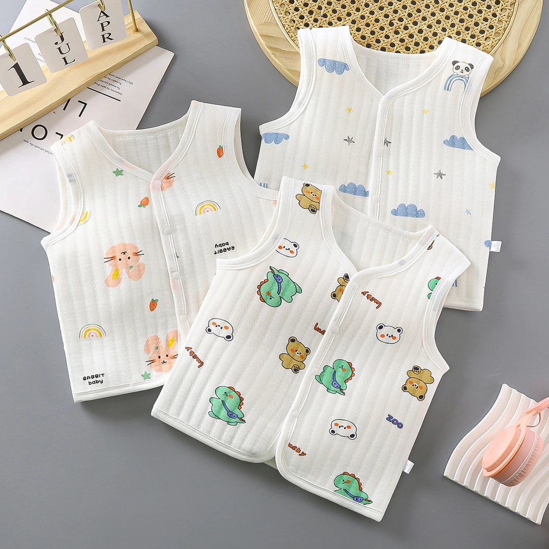 宝宝保暖简约马甲婴儿春秋冬坎肩新生儿夹棉背心儿童马夹儿童马甲