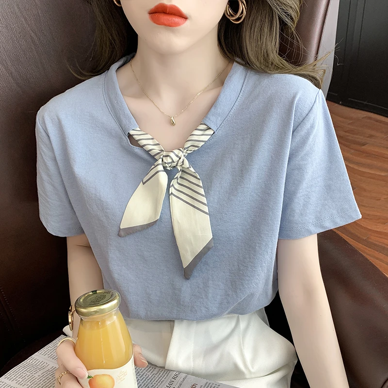 短袖T恤女夏新款宽松设计感小众半袖减龄显瘦上衣洋气百搭