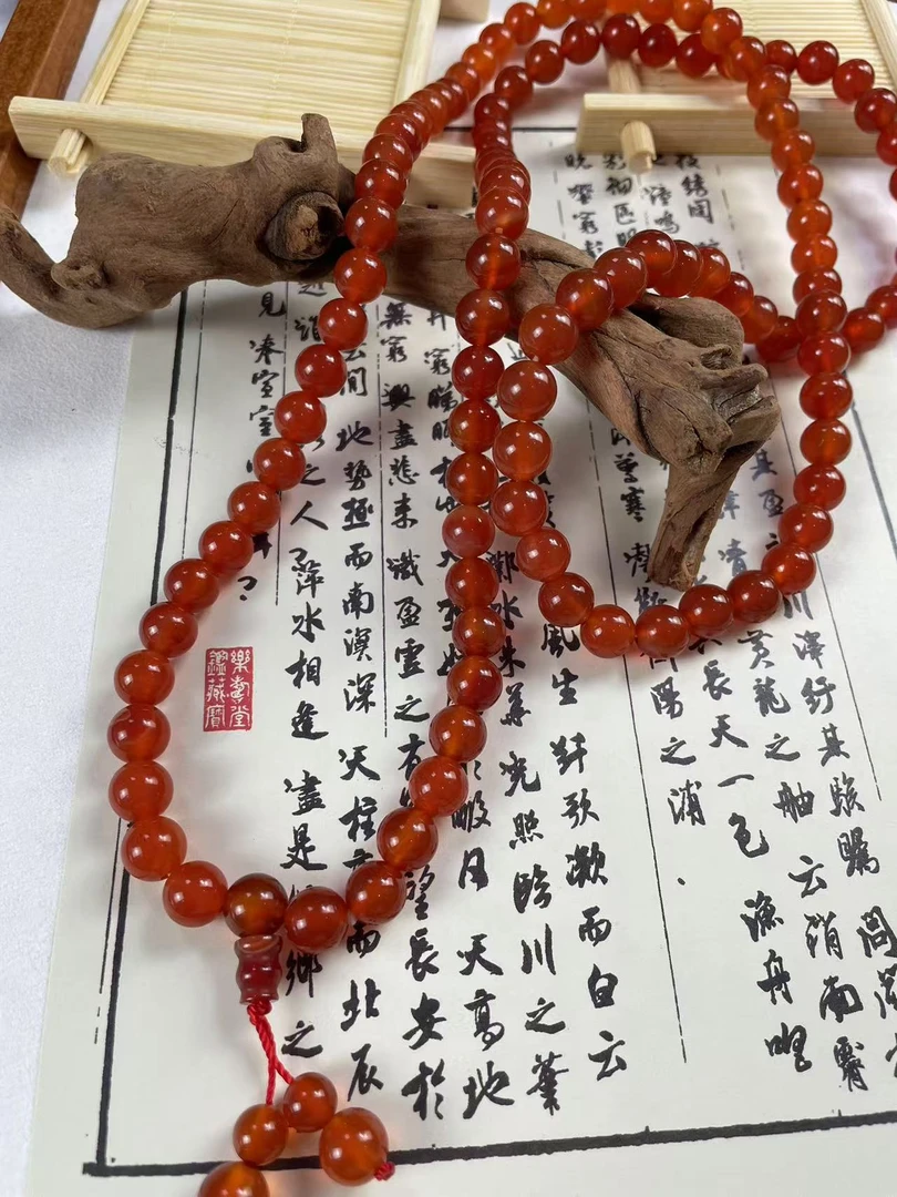 玛瑙红108颗卡8多圈手链【多样性发货】