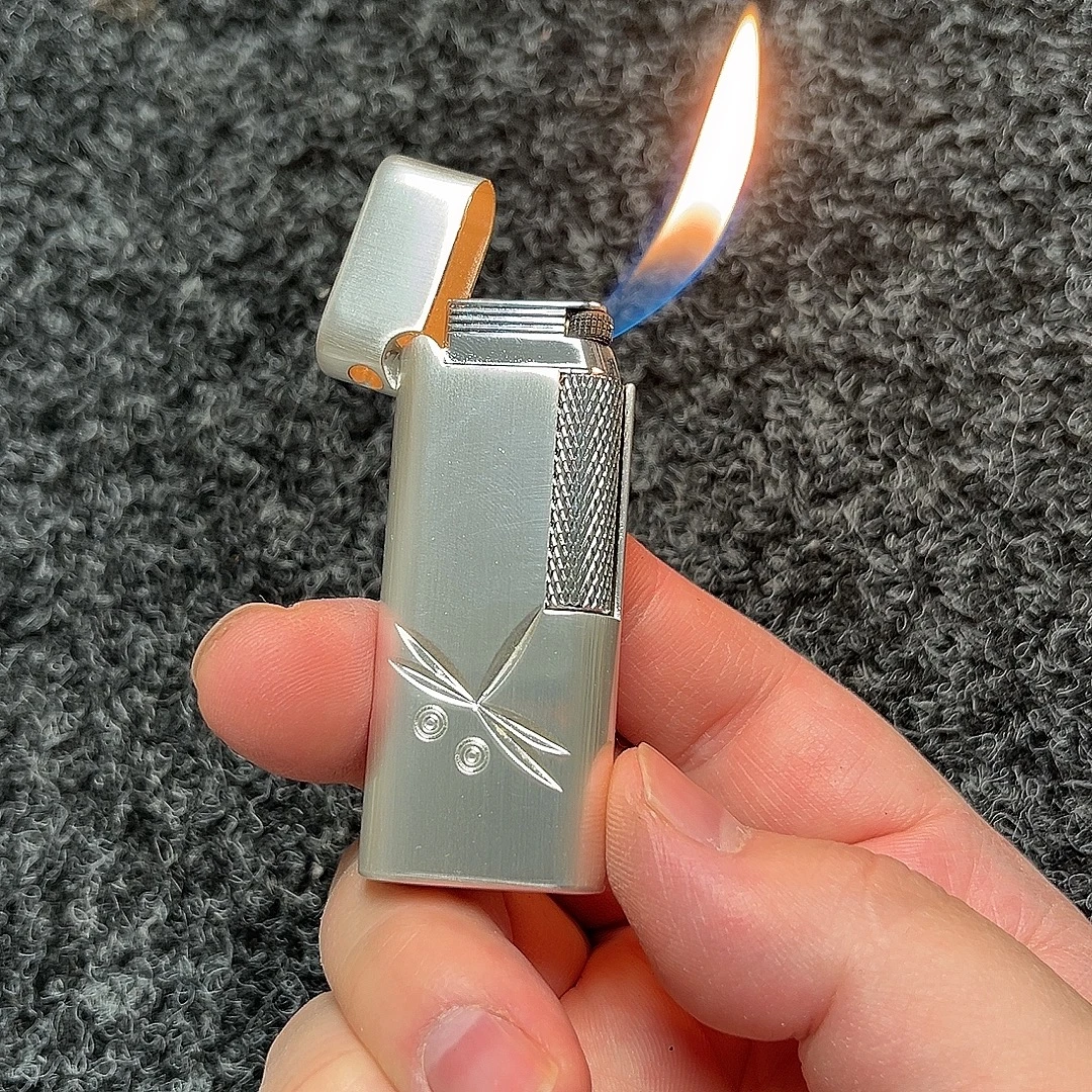 砂轮充气打火机 侧滑充气砂轮打火机 侧拨打火机 搓轮打火机包邮