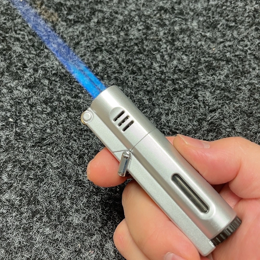 直冲火焰打火机 充气防风打火机 砂轮充气打火机 包邮