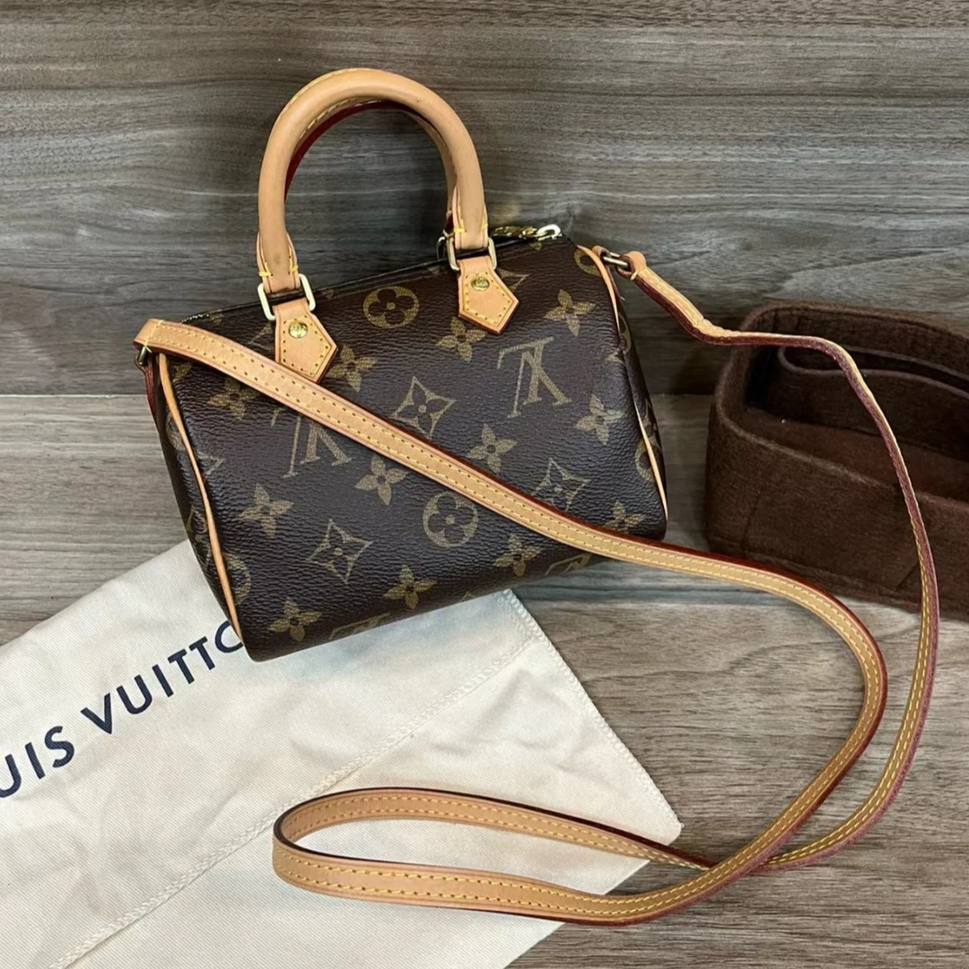 99新 LouisVuitton/路易威登 婉婉/speedy nano一代枕头包斜跨包