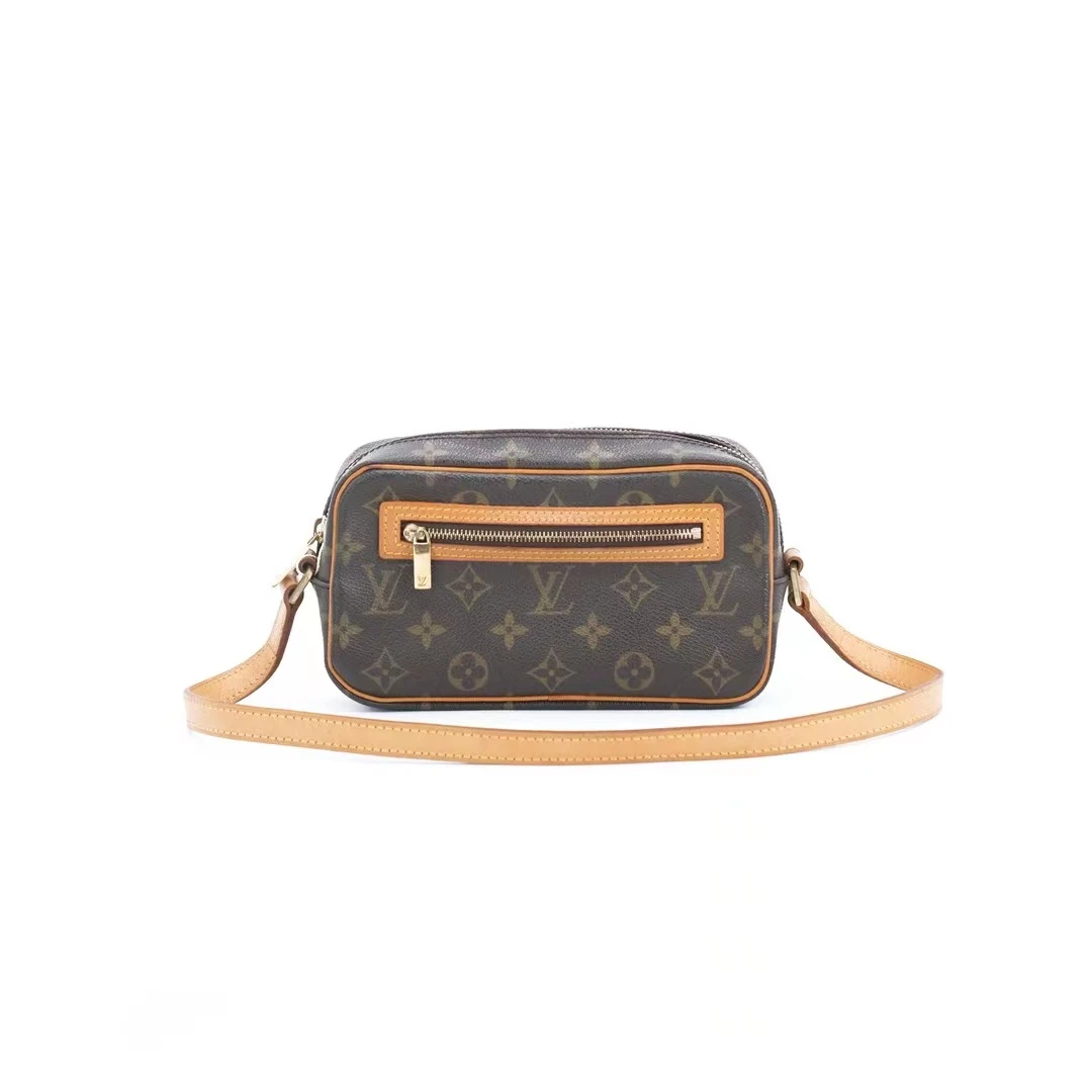 99新 LouisVuitton/路易威登 安琳/开口笑小号相机包/手拿包经典