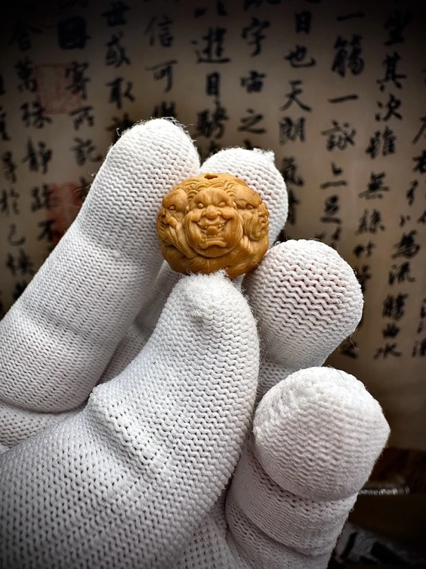 猴头核桃雕刻单颗终极四面恶僧烟鬼王文玩配饰
