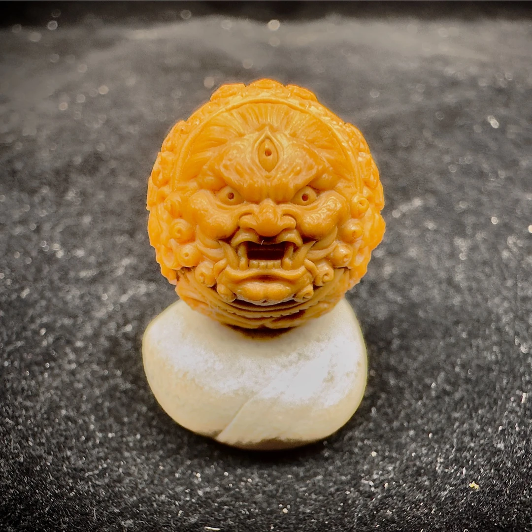猴头核桃雕刻精工大黑天财神单颗雕刻