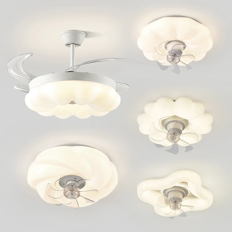 风扇灯风扇吸顶灯客厅吊灯餐厅吊灯吊扇灯电扇灯奶油风餐桌卧室灯