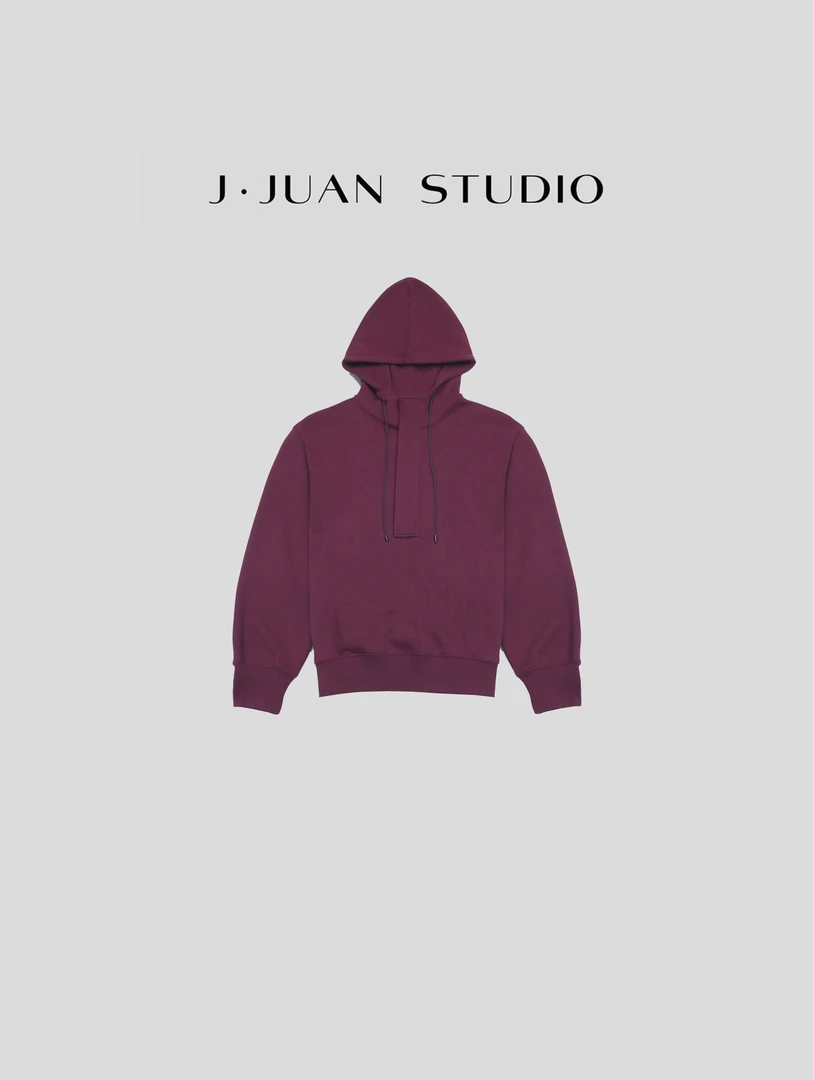 【J.Juan】热烈暖阳-冬季加绒连帽卫衣高个子女装宽松慵懒显瘦上衣