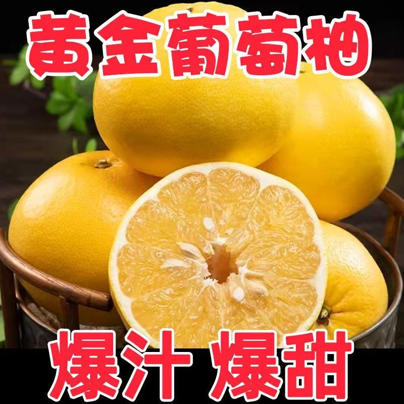 现摘黄金葡萄柚5斤柚子整箱新鲜应季皮薄水果装礼盒黄肉西柚9斤