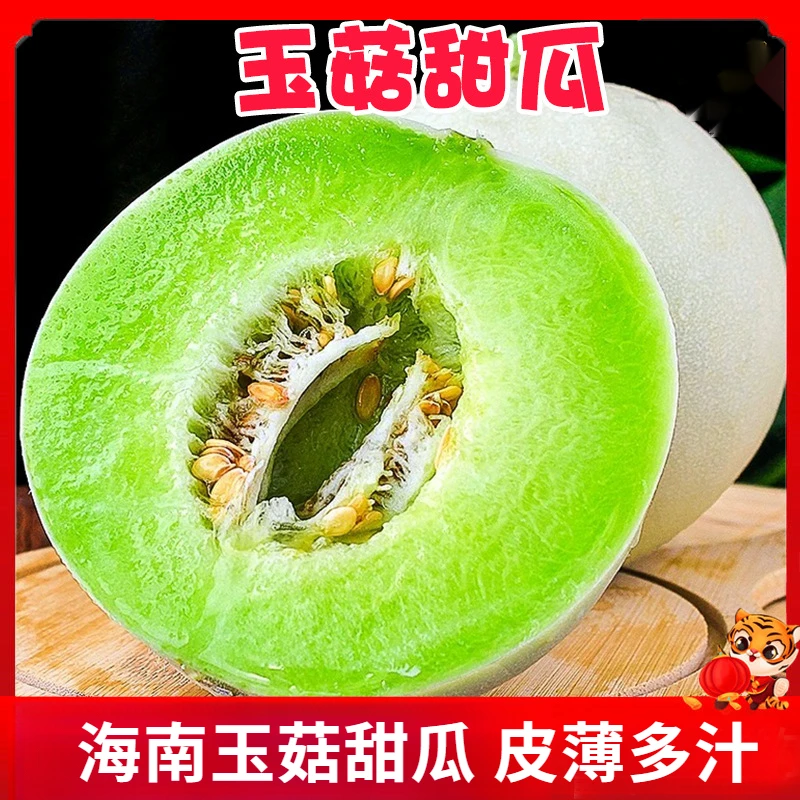 严选海南玉菇甜瓜超甜皮薄多汁口感美味香瓜新鲜水果自然种植蜜瓜