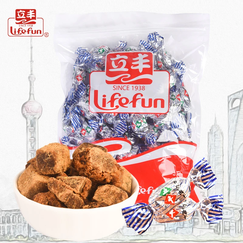 立丰牛肉干500g散装上海特产五香精品纯牛肉粒休闲美食办公室零食
