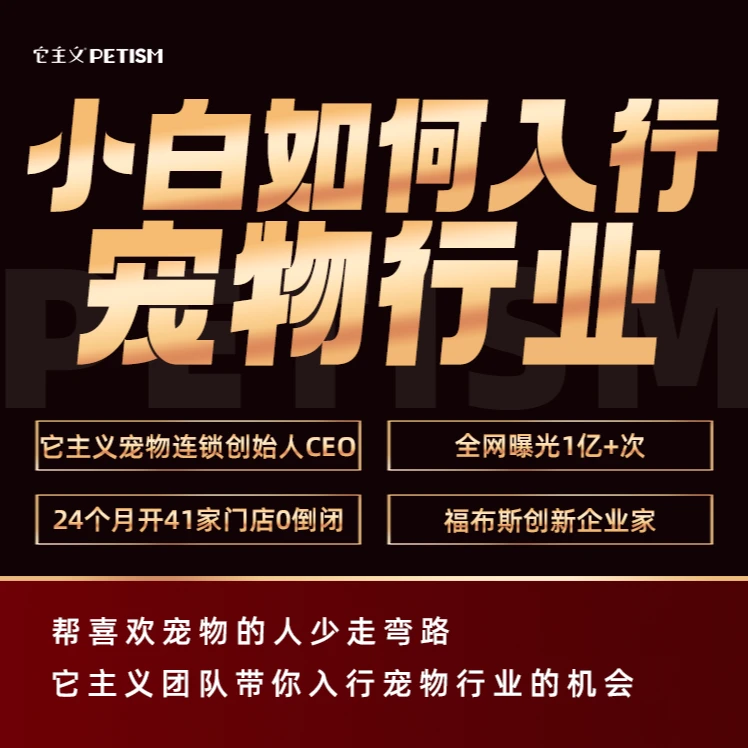 [宁]小白如何入行宠物赛道（附：三天内部直播课）