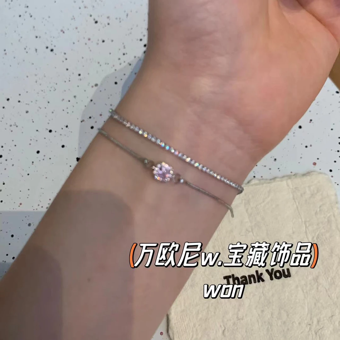 铜合金合成锆石手链 CHANGE x 气球手链 气质轻奢小众简约弧S115