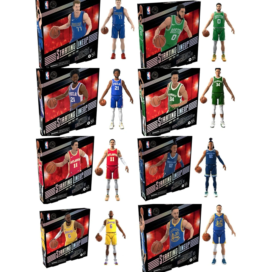 孩之宝 1/12 NBA 首发阵容系列1  可动手办 詹姆士 库里 塔图姆等